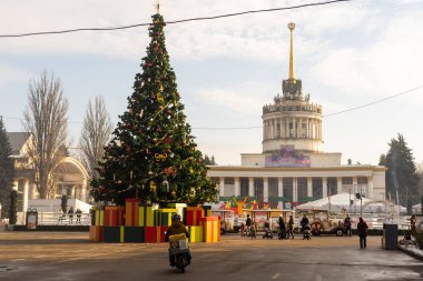 Kiev, Ukraine - December 23, 2022: Christmas market on the vdng.