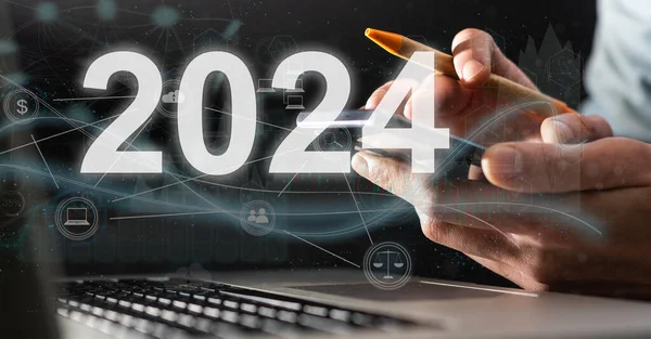  Yeni yıl 2024 iş planı, stratejiler, hedef, gelişme ve başarı. - Evet. Yüksek kalite fotoğraf