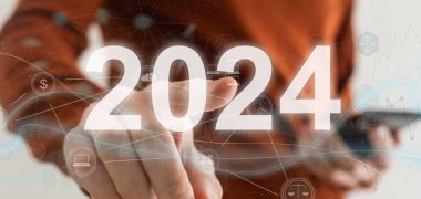İş inşaat endüstrisinde 2024 kavramı. Yüksek kalite fotoğraf