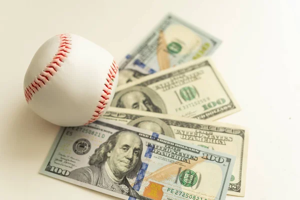 Detailní Koncept Baseballu Peněz Kvalitní Fotografie — Stock fotografie