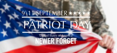 Mesaj 9 'u asla unutma. 11 ABD bayrağıyla.