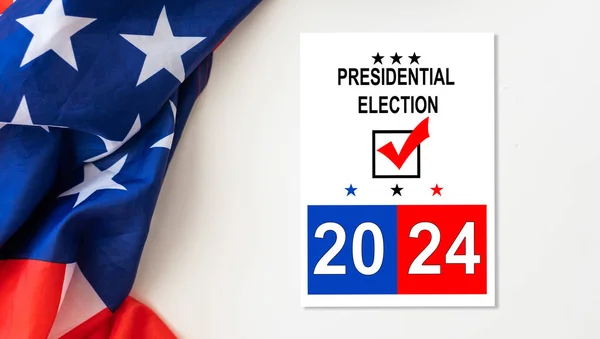 Volby Spojených Státech Amerických Ruka Která Dává Hru Volební Urny — Stock fotografie