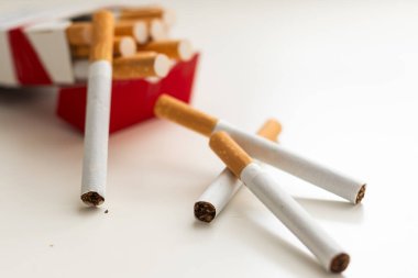 Sigara içmek ve nikotin bağımlılığı sağlığa zararlıdır. Yüksek kalite fotoğraf