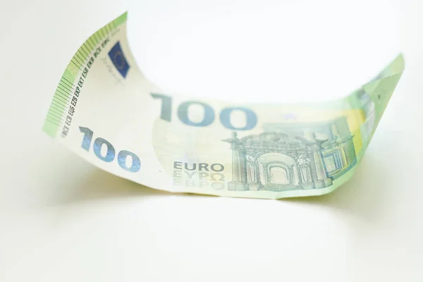 Euro Banknotes Denominations 100 Euros Symbol European Currency Wealth Investment — Stock Photo, Image