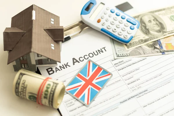 Bank accounts heading on document and pen. High quality photo