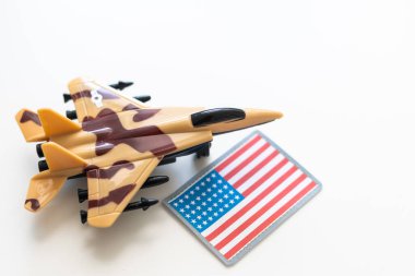 ABD Hava Kuvvetleri Günü. Birleşik Devletler savaş uçağı havacılığı. Amerikan ordusunun 3D uçakları mavi arka planda. Yüksek kalite fotoğraf