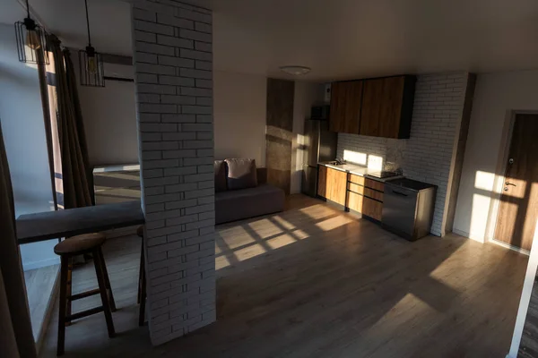 Kleine Keuken Een Modern Interieur Concept — Stockfoto