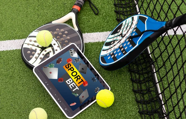 Paddle Rackets Playing Court High Quality Photo — Stock Photo, Image