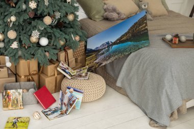 Noel hediyesi fotoğraf tuval xmas.