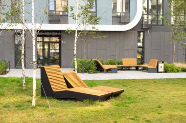 Merkezde modern apartman manzarası. Yüksek kalite fotoğraf