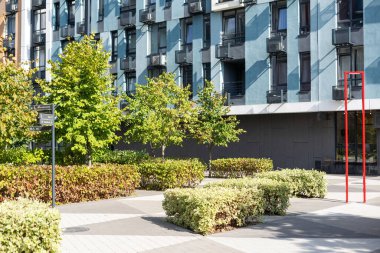 Merkezde modern apartman manzarası. Yüksek kalite fotoğraf