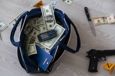 Olay yeri inceleme, olay yerinden kanıt toplamak. Yüksek kalite fotoğraf