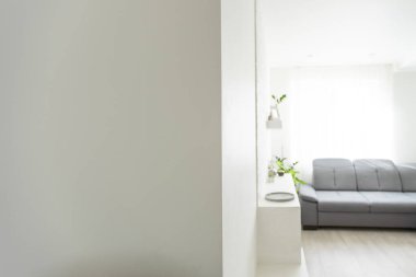 Şık mobilyalarla dolu parlak bir koridorun iç tasarımı. Temizlik ve düzen. Yüksek kalite fotoğraf