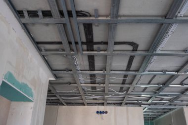 Çerçevenin altına monte edilmiş tavan. Yüksek kalite fotoğraf