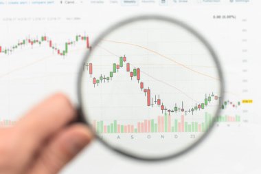 Borsa çizelgesi. İş grafiği geçmişi. Eski ticaret işleri. Yüksek kalite fotoğraf
