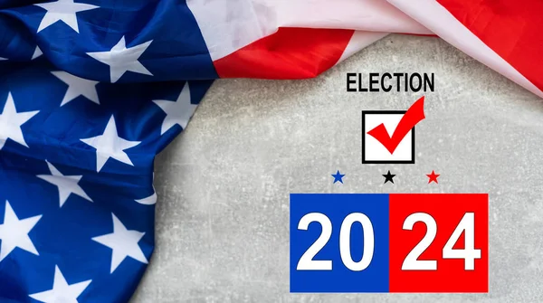 stock image Presidential Election 2024 in United States. Vote day, November 5. US Election campaign. Make your choice Patriotic american illustration. Poster, card, banner and background. High quality photo