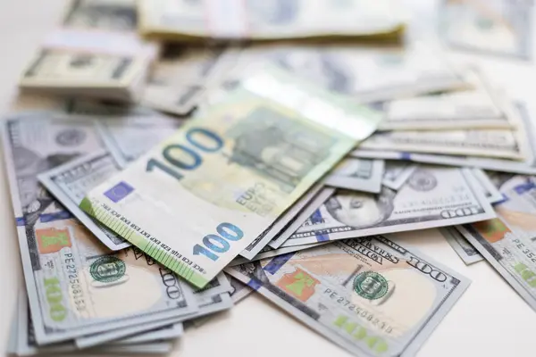 Money. Euro banknotes close up. Several hundred euro banknotes. High quality photo