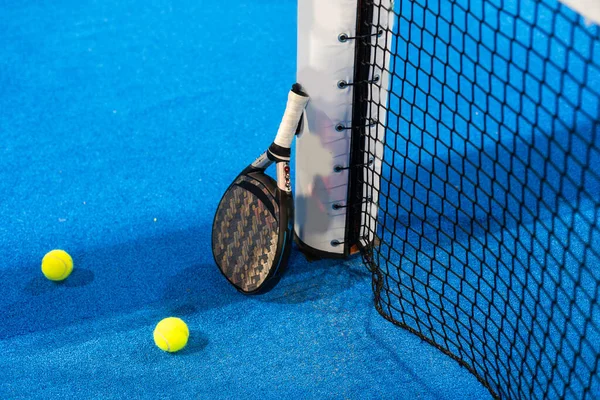Padel Blue Net Court Tennis. High quality photo