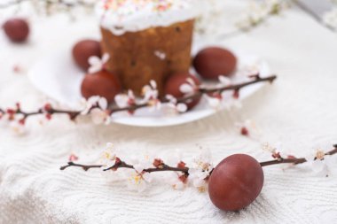 Paskalya pastası ve boyalı yumurtalar çiçek açıyor..