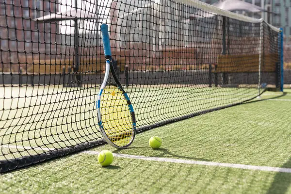 Blick Auf Den Multifunktionalen Sportbereich Mit Tennisplätzen Hochwertiges Foto Stockbild
