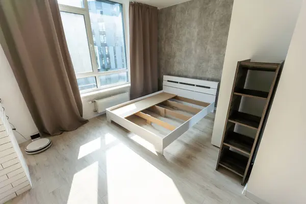 Schrauben Der Bauanleitung Und Bauroulette Möbelmontage Betten Der Wohnung — Stockfoto