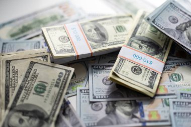 Dolar banknotlarından. Yüksek kalite fotoğraf