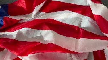 Anma Günü ya da 4 Temmuz 'da Amerikan Bayrağı Dalgası Kapanıyor. Yüksek kalite fotoğraf