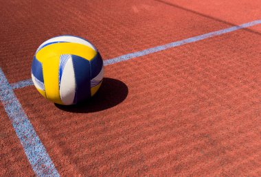 Açık hava sahasında voleybol. Yüksek kalite fotoğraf