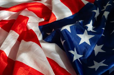 Amerikan bayrağını kapatın. Yüksek kalite fotoğraf