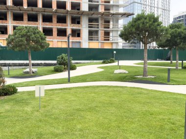 İş alanının etrafındaki boş yeşil alan. Yüksek kalite fotoğraf