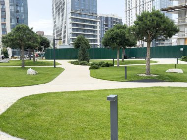 İş alanının etrafındaki boş yeşil alan. Yüksek kalite fotoğraf