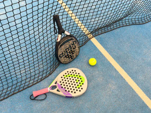 stock image Kyiv, Ukraine, July 10, 2024 paddle tennis racket and balls, adidas, head. High quality photo