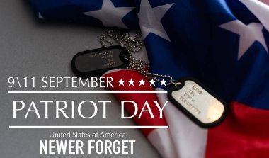 Mesaj 9 'u asla unutma. 11 ABD bayrağıyla.