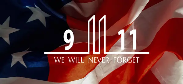 stock image Always Remember 9 11, september 11. Remembering, Patriot day. The Twin towers representing the number eleven. We will never forget, the terrorist attacks. High quality photo