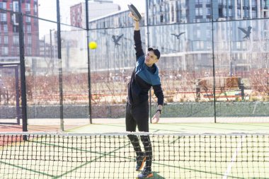 Raket tenisçileri maça hazır. Yüksek kalite fotoğraf