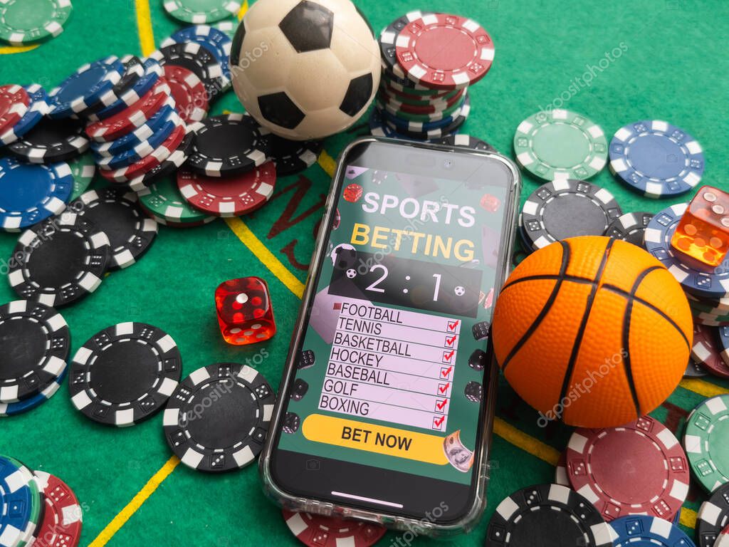 Casino online concept. Betting and gambling online idea. Play poker on internet. High quality photo