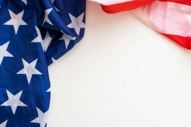 Sade arka planda Amerikan bayrağına yakın çekim. Yüksek kalite fotoğraf