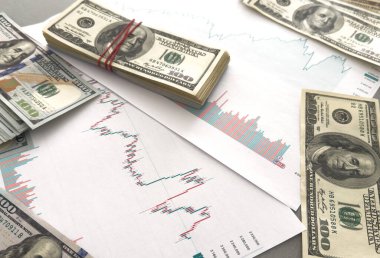 Finansal muhasebe borsa grafikleri analizi. Yüksek kalite fotoğraf
