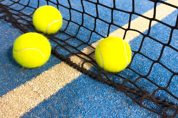 stock image Paddle tennis ball on the court for background. High quality photo