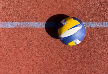 Açık hava sahasında voleybol. Yüksek kalite fotoğraf