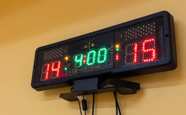 score board on the fencing sport palace. High quality photo clipart