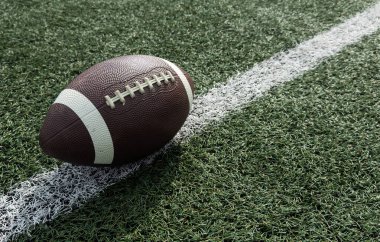 Yakın plan Amerikan Futbolu arka planda, Full American Football. Yüksek kalite fotoğraf
