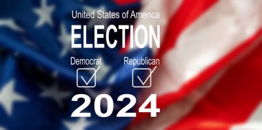 Birleşik Devletler 'de 2024 Başkanlık Seçimi. Oylama günü, 5 Kasım. ABD Seçim Kampanyası - Seçimini yap. Birleşik Devletler bayrağı. Amerikan Seçimleri. Vatansever Amerikan unsuru. Yüksek kalite fotoğraf