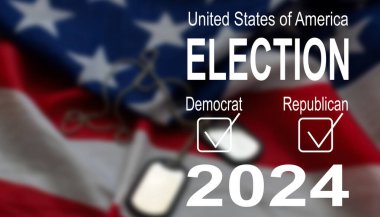 Birleşik Devletler 'de 2024 Başkanlık Seçimi. Oylama günü, 5 Kasım. ABD Seçim Kampanyası - Seçimini yap. Birleşik Devletler bayrağı. Amerikan Seçimleri. Vatansever Amerikan unsuru. Yüksek kalite fotoğraf