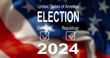 Birleşik Devletler 'de 2024 Başkanlık Seçimi. Oylama günü, 5 Kasım. ABD Seçim Kampanyası - Seçimini yap. Birleşik Devletler bayrağı. Amerikan Seçimleri. Vatansever Amerikan unsuru. Yüksek kalite fotoğraf