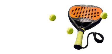 İzole raket tenis nesneleri. Padel raketi. Yüksek kalite fotoğraf