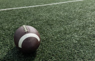 Yakın plan Amerikan Futbolu arka planda, Full American Football. Yüksek kalite fotoğraf