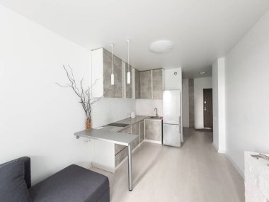 Güzel bir iç mekanı olan oturma odası. Yüksek kalite fotoğraf