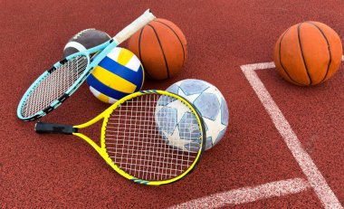 Birçok Spor Malzemeleri Eşyaları ve Aksesuarları. Yüksek kalite fotoğraf