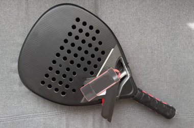 Padel raket sapının ayrıntıları. Yüksek kalite fotoğraf